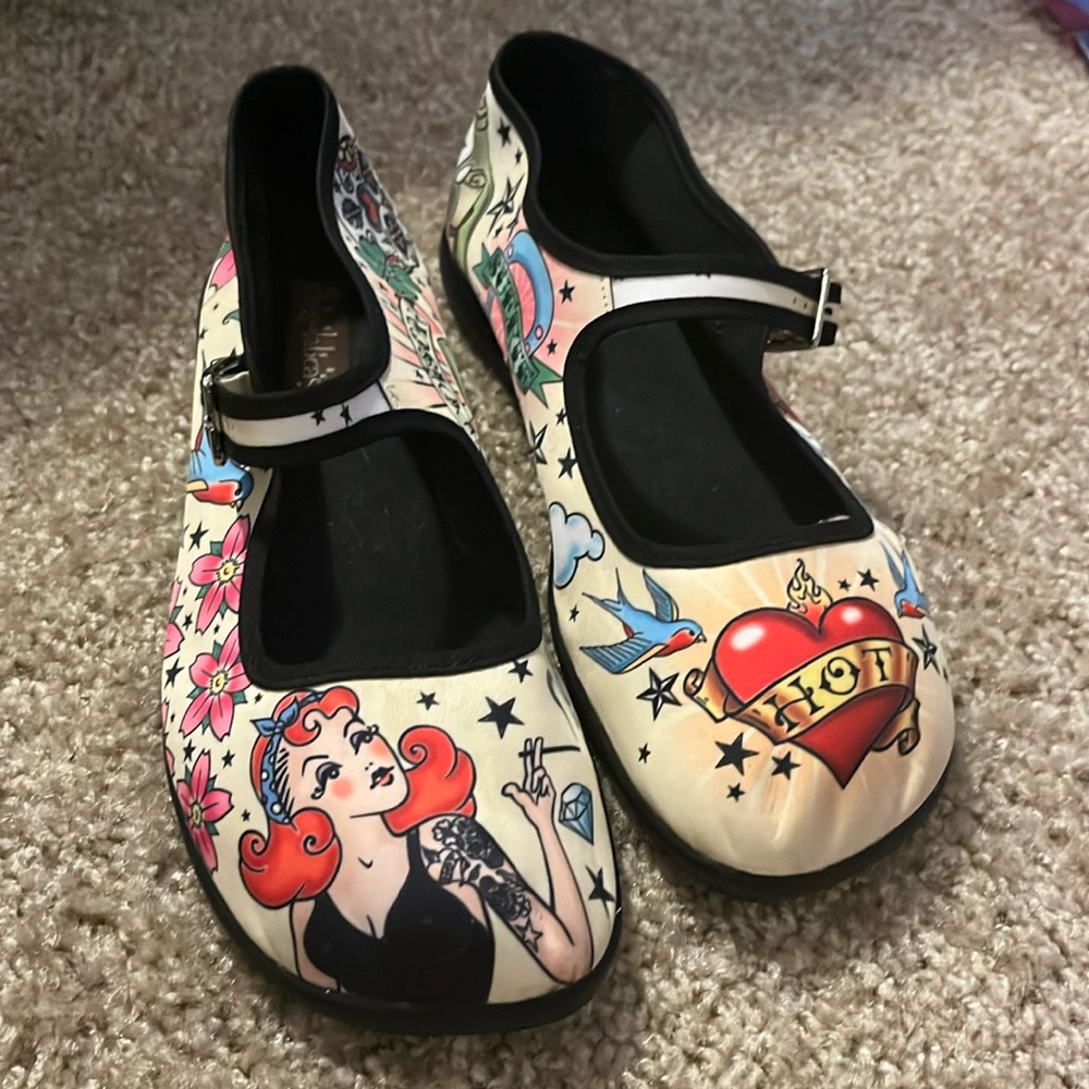 Chocolaticas Tattoo Women's Mary Jane Flat size 8